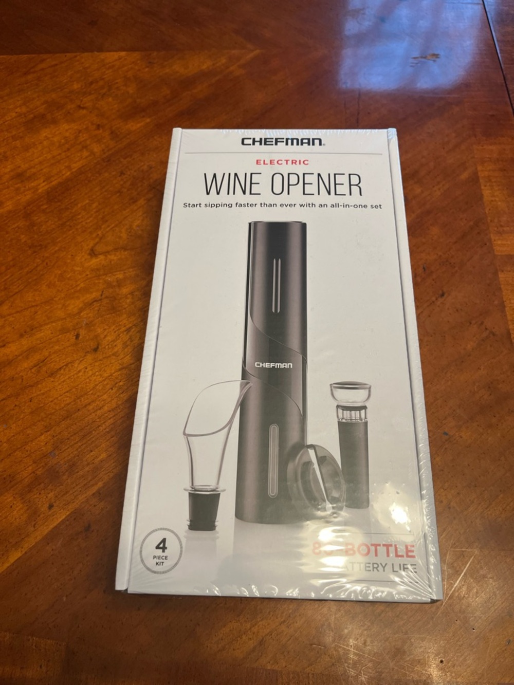 NIB Chefman Electric Wine Opener & Foil Cutter - Stainless Steel - Picture 2 of 5